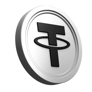 Informační část platformy s grafikou mince Tether USDT